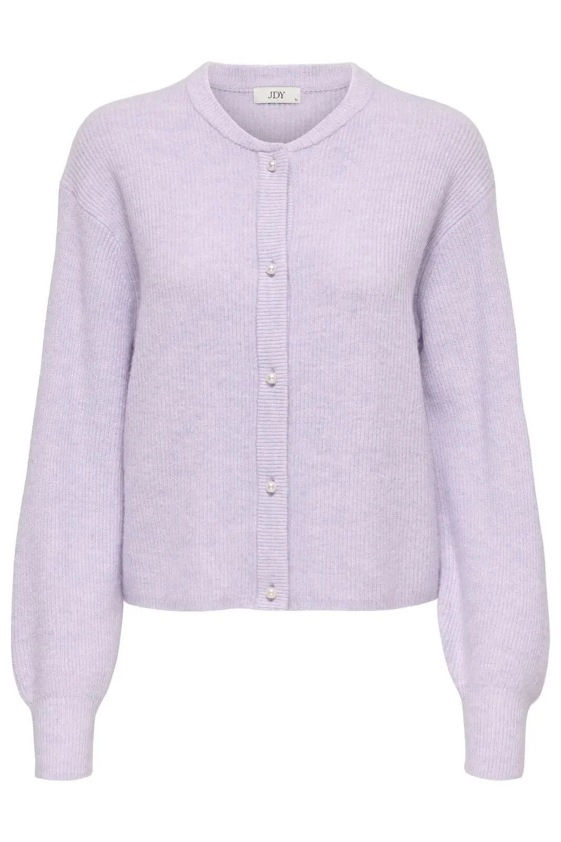 JDY - Jdylumi Life L/S Button Cardiga Knt - 5010966 Pastel Lilac Melange