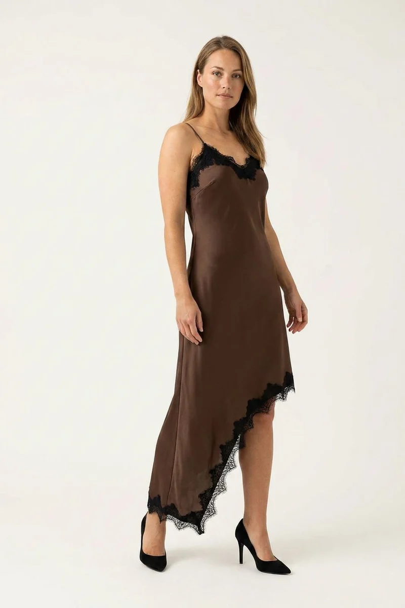 Dear Molly - Lace Long Dress - Brown