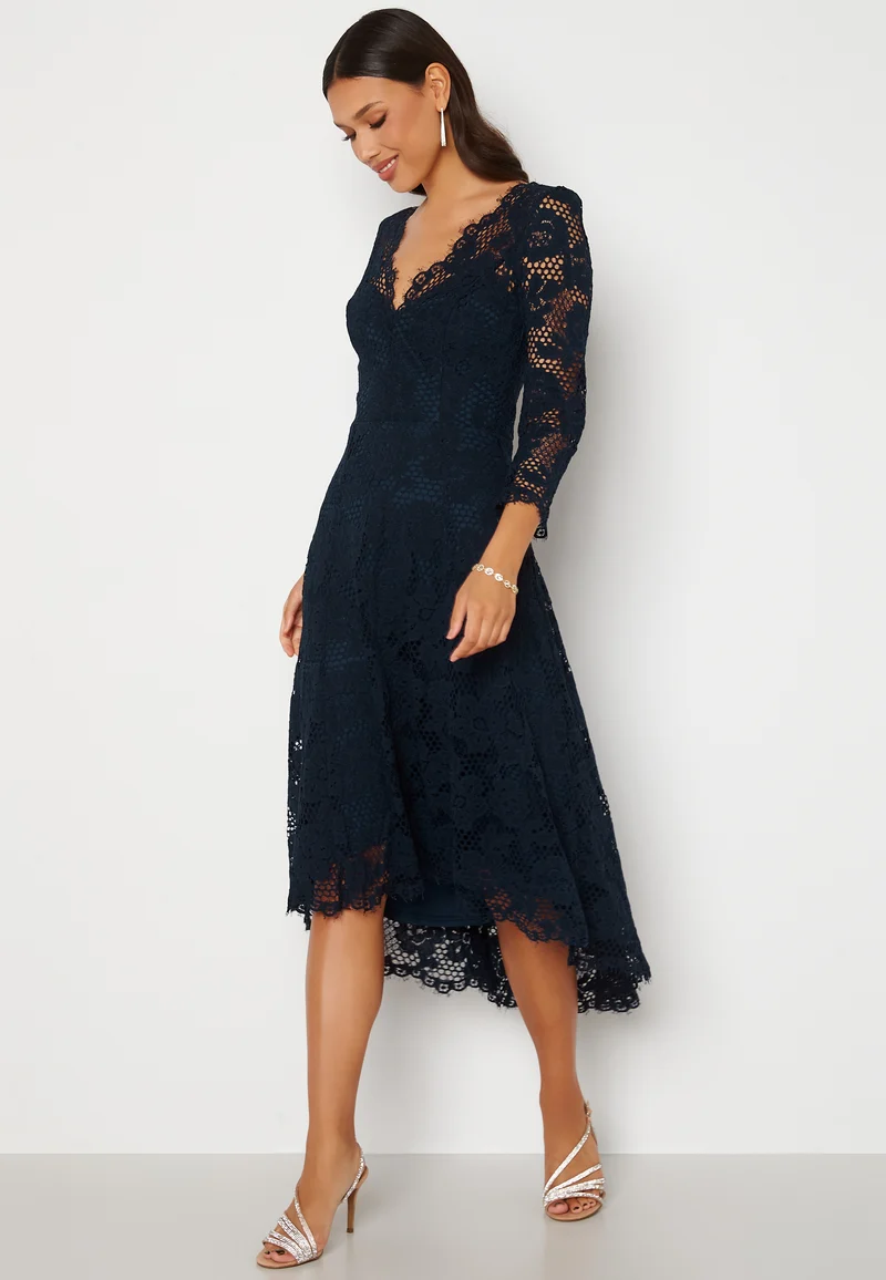 Lace High Low Midi Dress