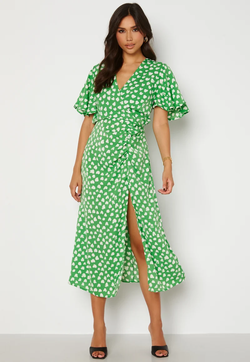 Heart Print Midi Dress