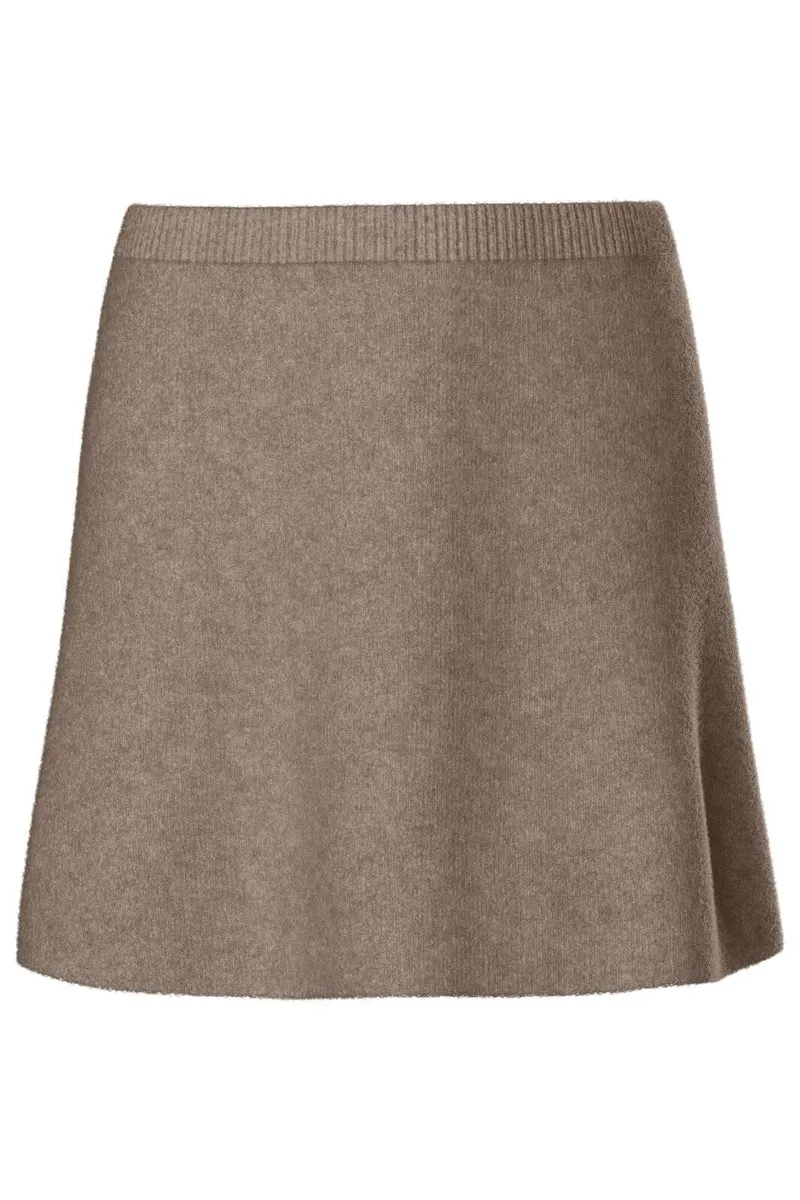 Pieces - Pcmalou Knit Skirt Pwp - 4885769 Taupe Gray Melange