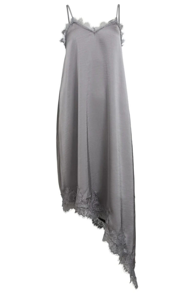 Object - Objnaline Reg Slip Lace Dress Vip 26 - 5093621 Brushed Nickel