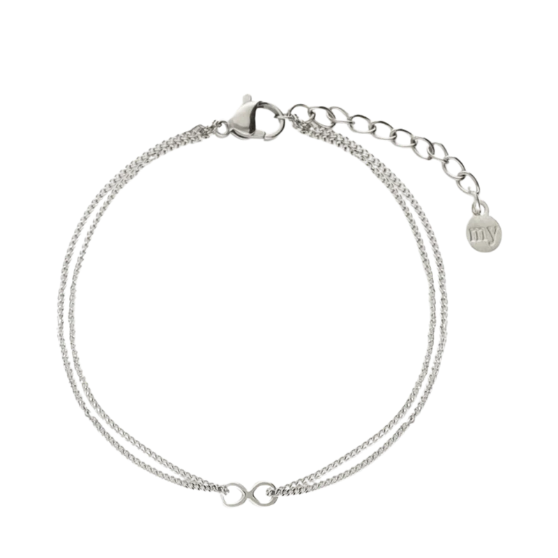 Forever Connected Double Bracelet - Silver