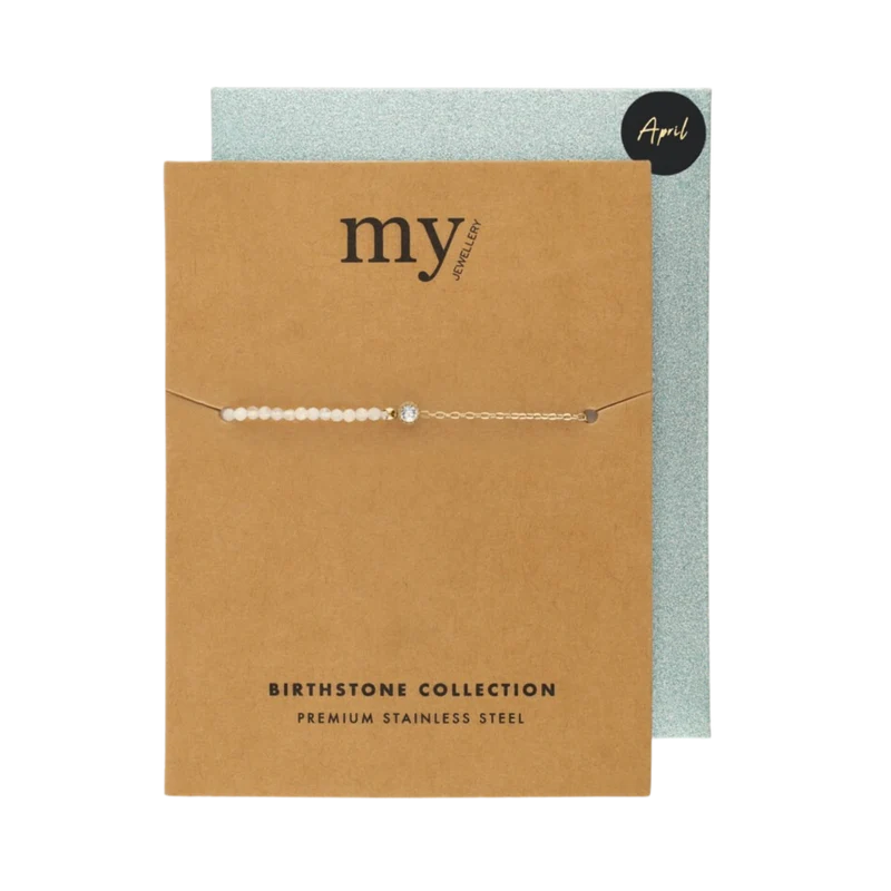 Birth Bracelet - Gold April