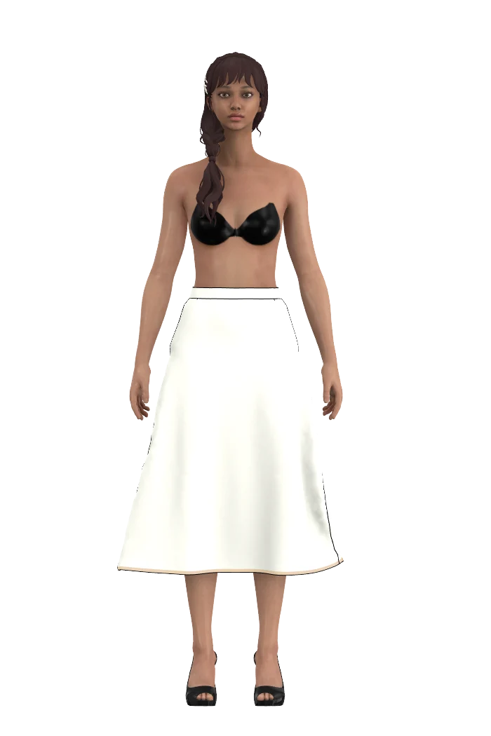 Kjolen Belle Long - White