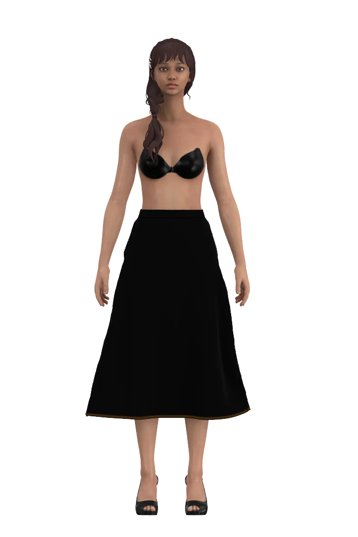 Kjolen Belle Long - Black