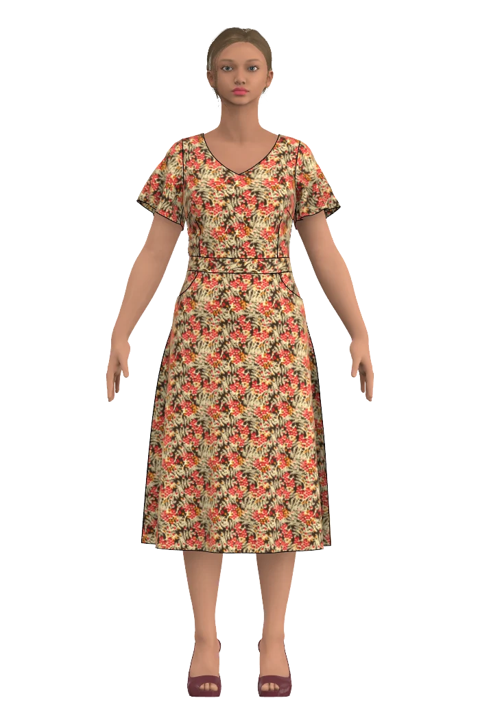Klänning Kerstin - Rowanberries beige