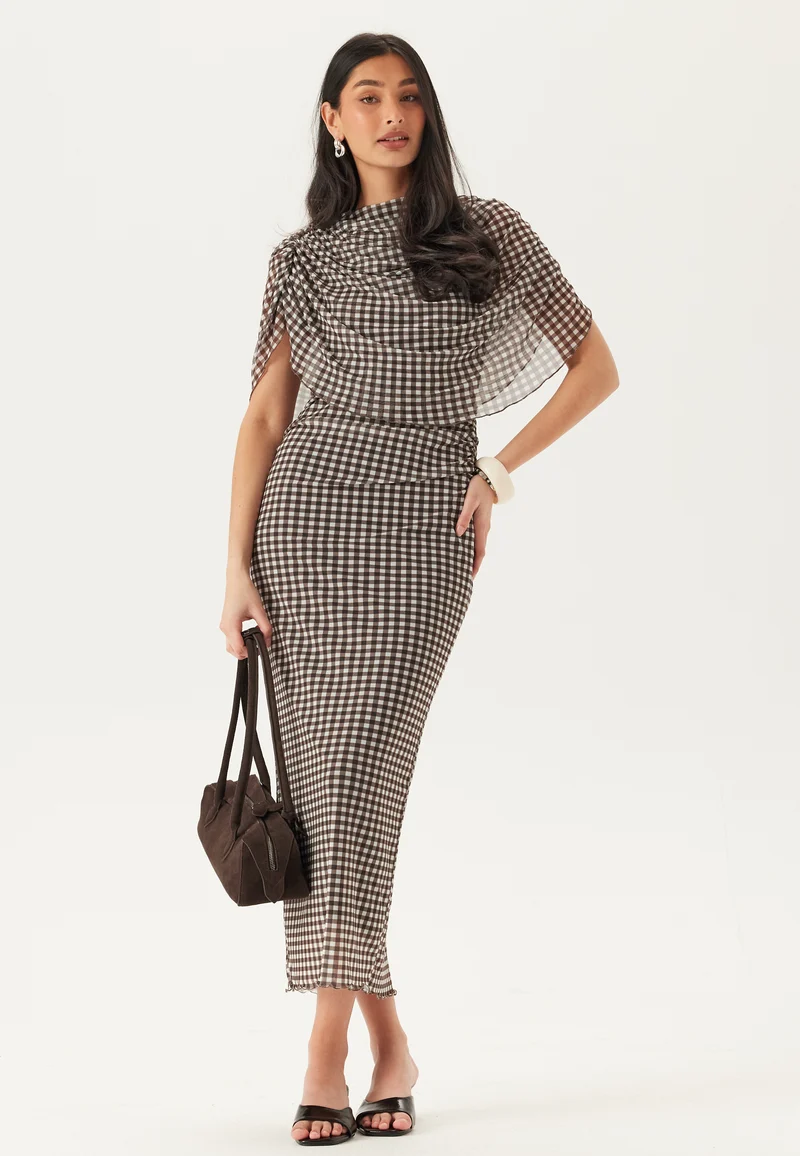 Cape Mesh Ankle Dress