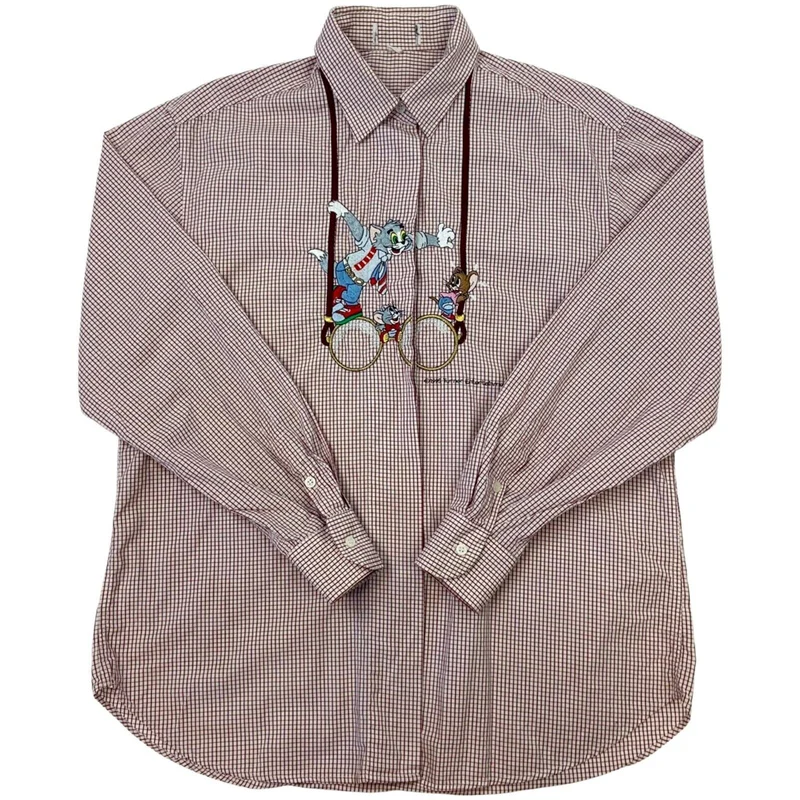 Vintage Rare 1995 Segreta by Emmanuel Schvili Button Up Tom and Jerry Shirt M