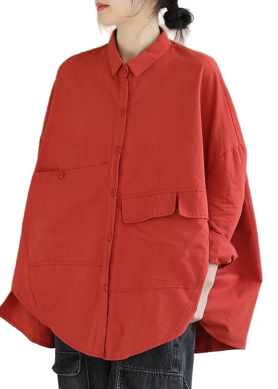 Kvinnors Asymmetrisk Kort Blus med Krage