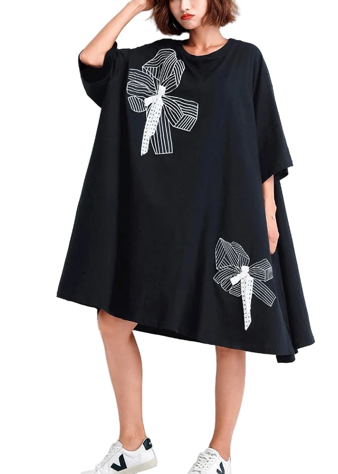 Kvinnors Sommarklänning med Broderi och Fåll