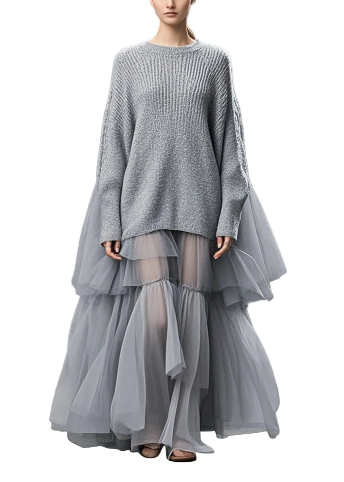 Plus Size Klänning med Oversized Patchwork Design