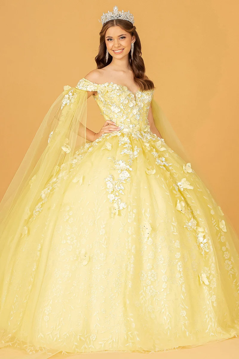 Off the Shoulder Broderi Glitter Sweetheart Quinceanera Klänning från Elizabeth K - GL3111