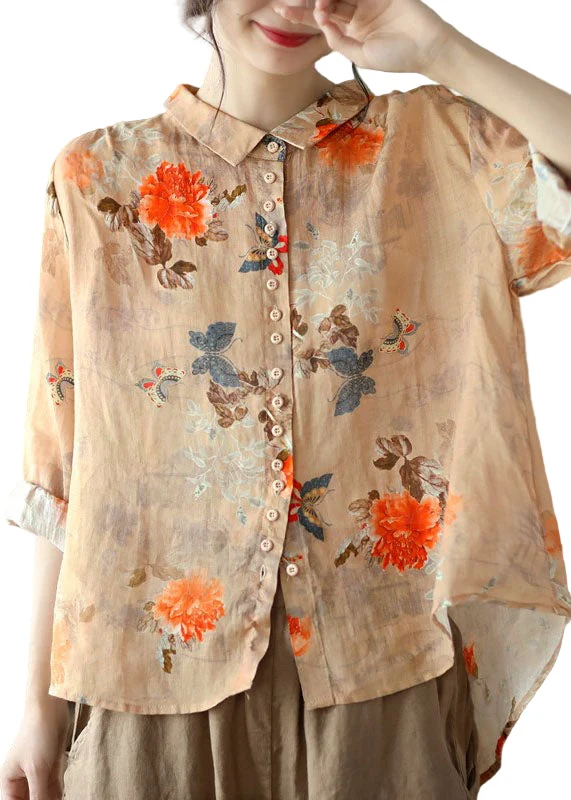 Kvinnors Blus med Peter Pan Krage