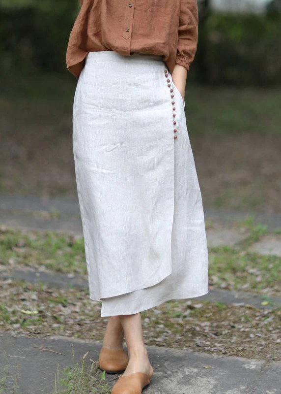 Kvinnors A-linjeformade Kjol med Asymmetrisk Design