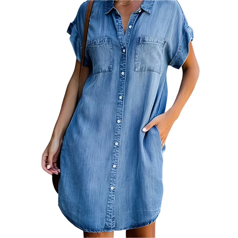 Damernas Jeansklänning med Modern Design