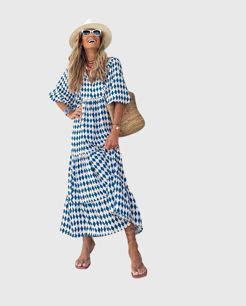 Sarah - Boho Maxi Klänning