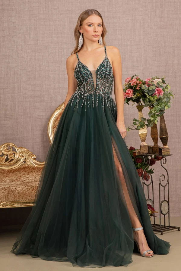 Jewel Bead Tulle A-line Kvinnor Formell Klänning GLS av Gloria - GL3137 - Speciella tillfällen/kurvor