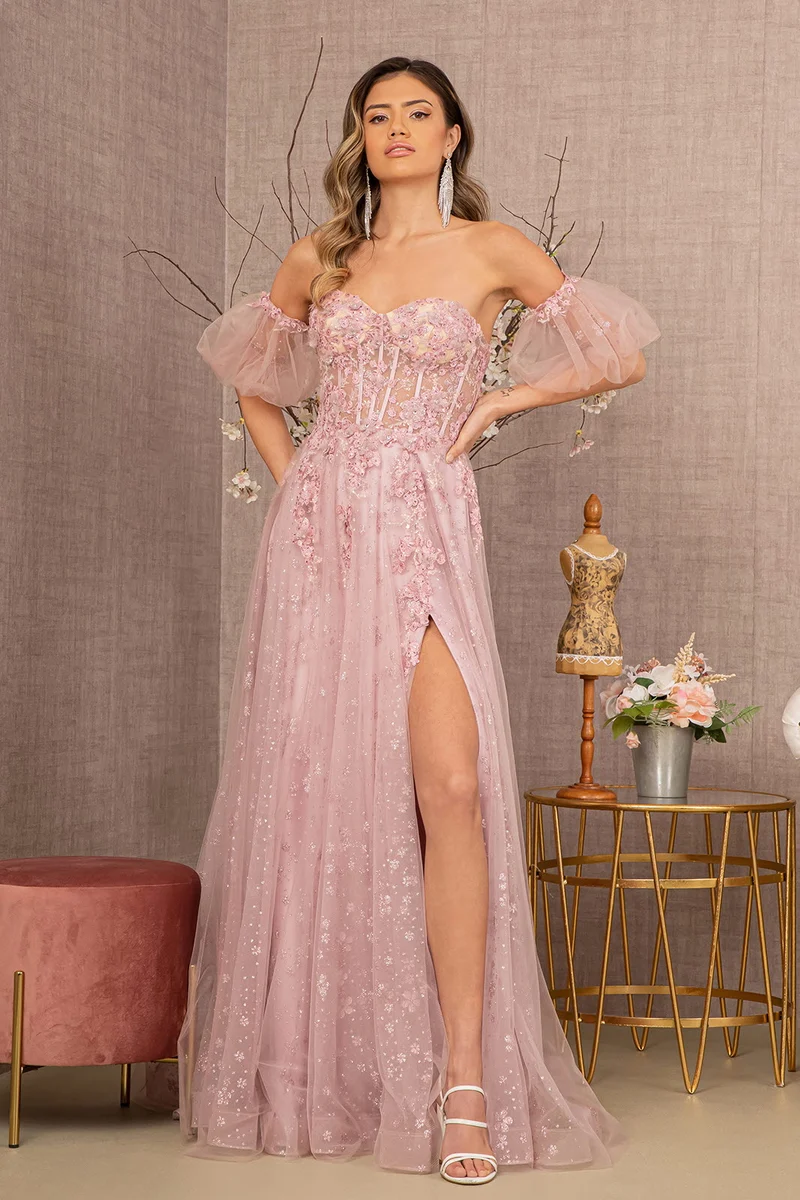 Off the Shoulder Bodice A-Line Dam Klänning GLS av Gloria - GL3126 - Speciella tillfällen/kurvor