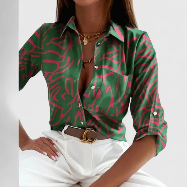 Lisette | Elegant Blus med Långa Ärmar