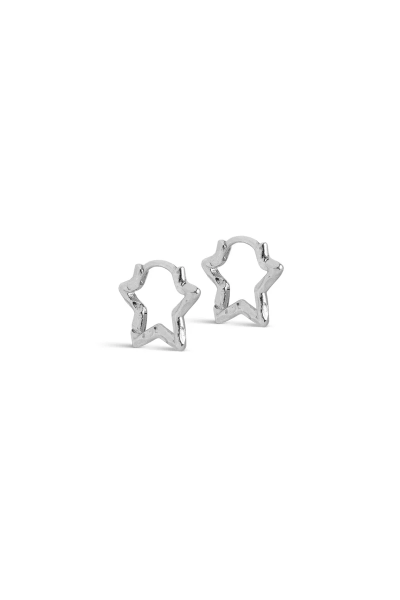 Enamel Copenhagen - Hoops, Organic Star Small E489sb - Silver Plated