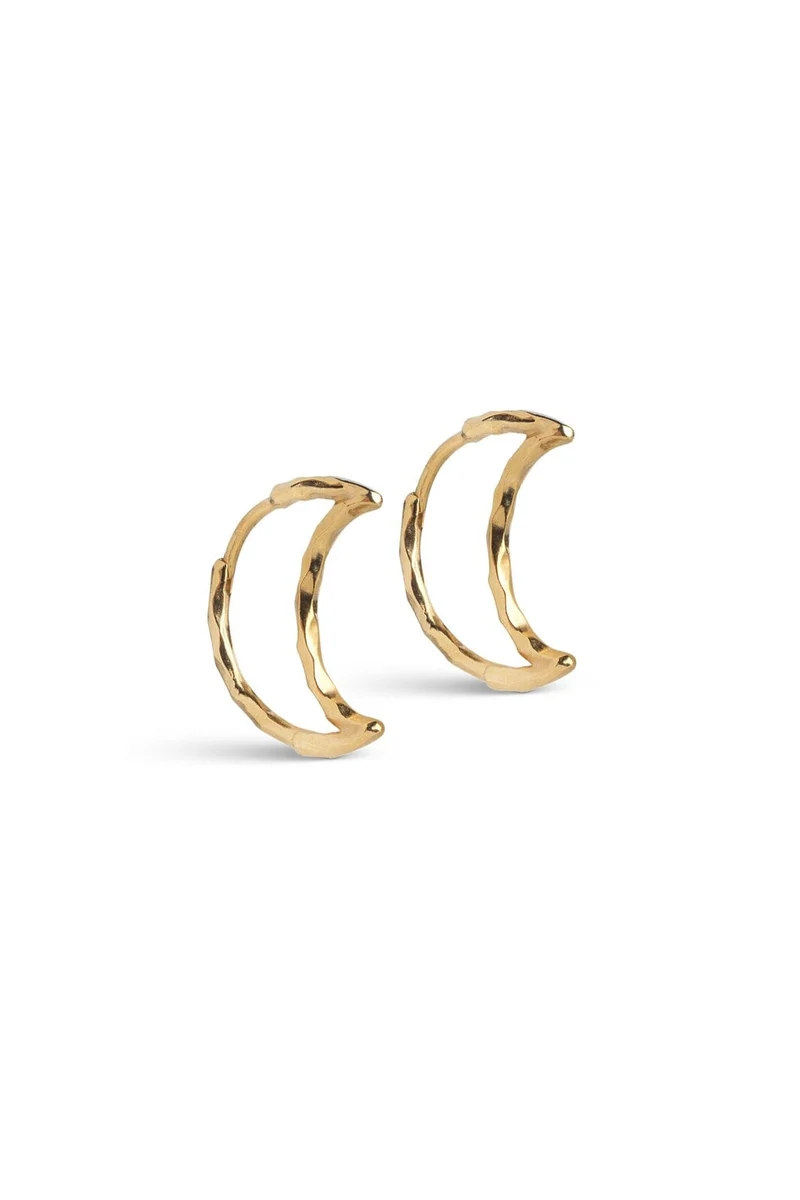 Enamel Copenhagen - Hoops, Organic Moon Medium E486gb - Gold Plated