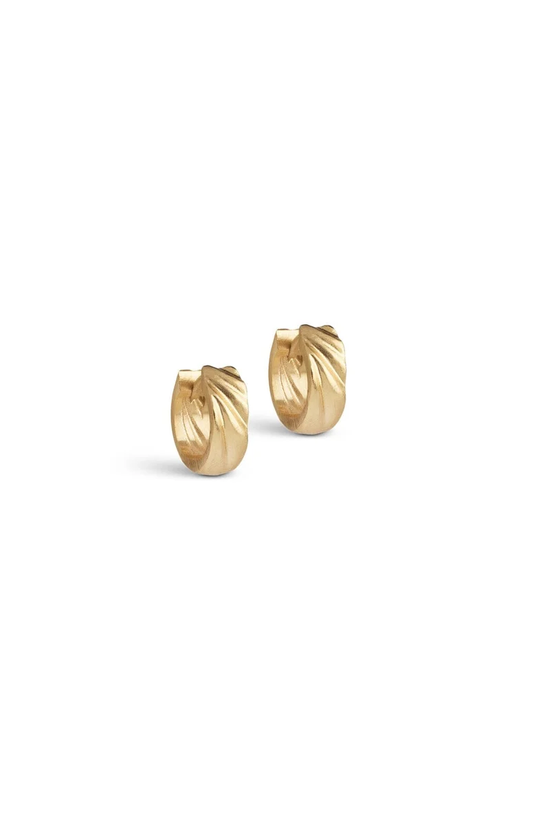 Enamel Copenhagen - Hoops, Wave Mini E484gb - Gold Plated