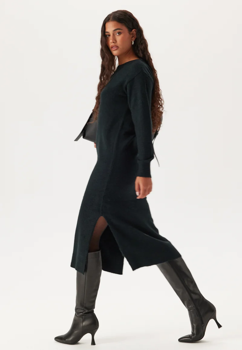 Vmlefile Ls Boatneck Calf Dress