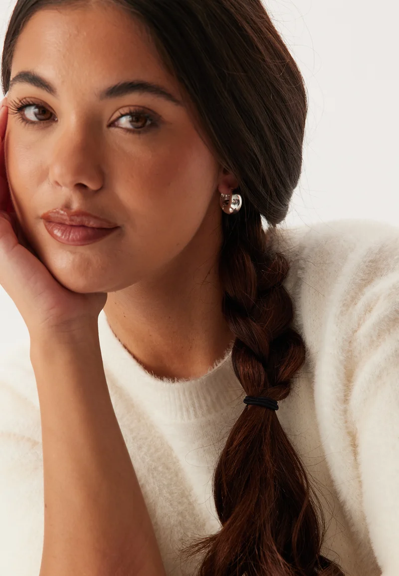 Ioanna Recycled Chunky Hoop Earrings Silver