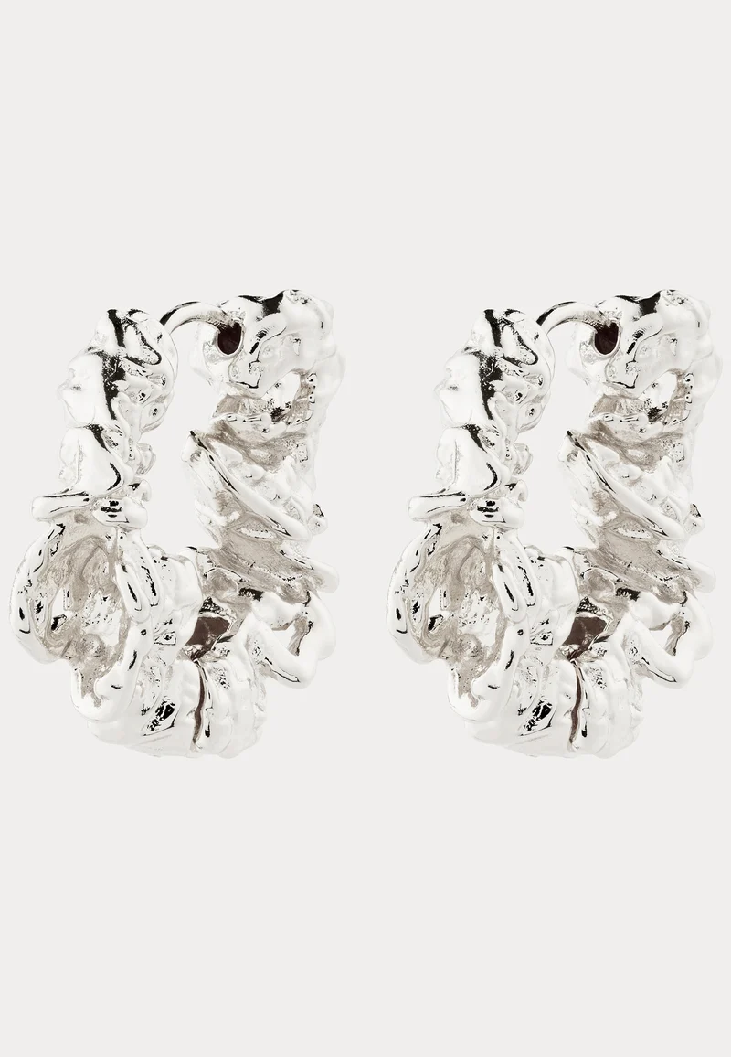 Act Recycled Hoop Earrings Sil