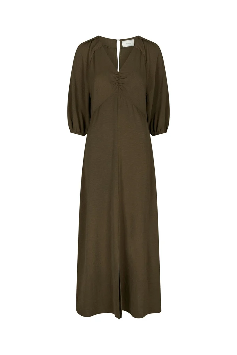 Neo Noir - Meriel Structure Solid Dress 170305 - 151 - Army