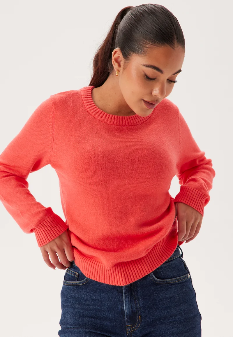 Viril O-neck L/S Knit Top