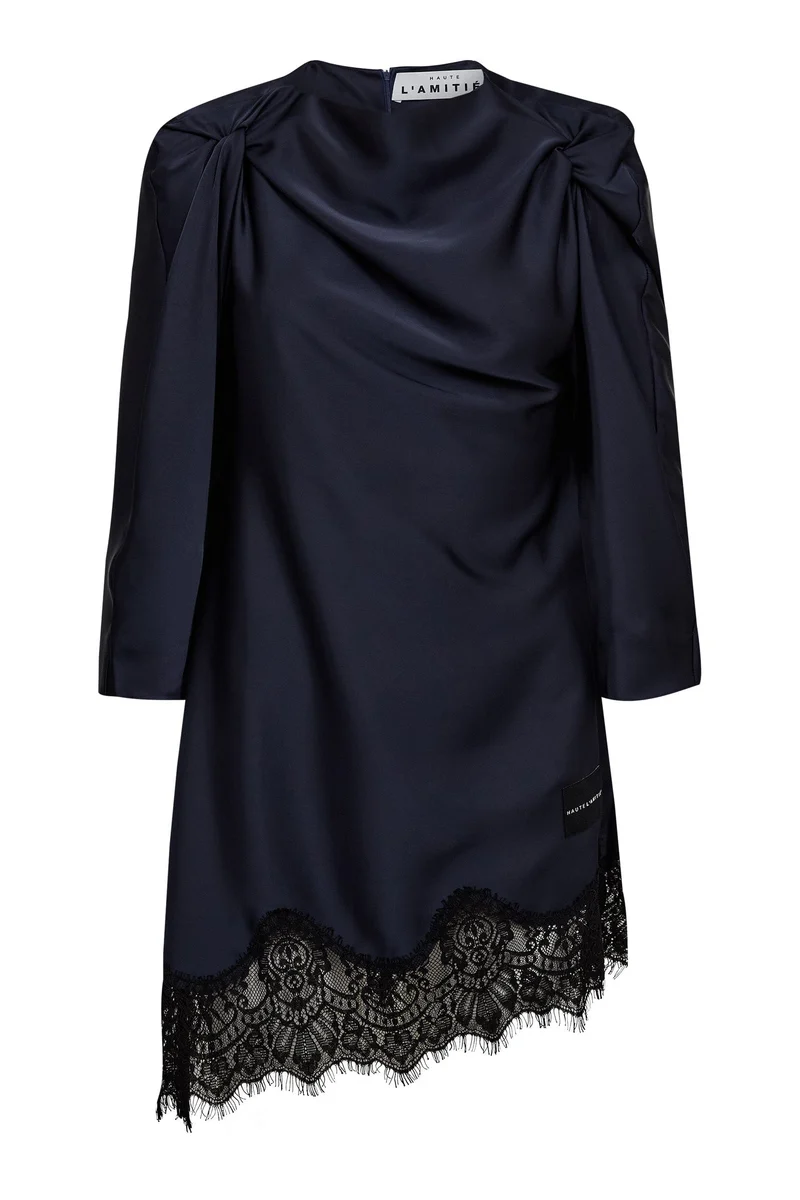 Haute L'Amitié - Naomi Twist Shoulder Dress HL10727 - Navy