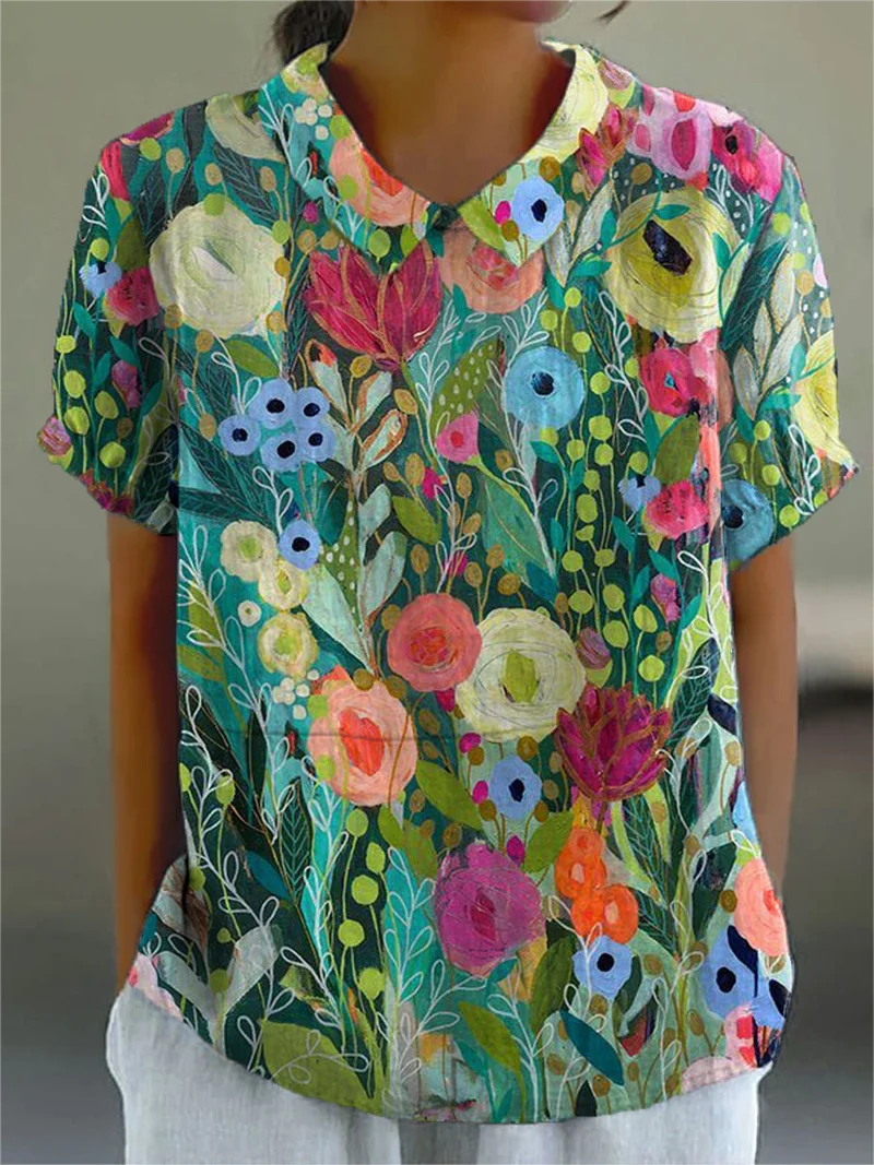 Daisy | Akvarellblommig Blus