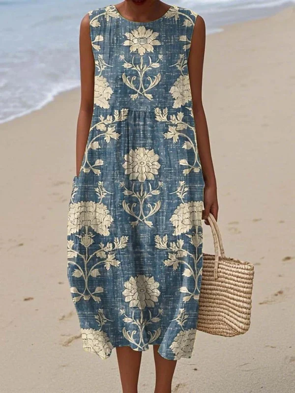 Belle | Boho mellanlång klänning