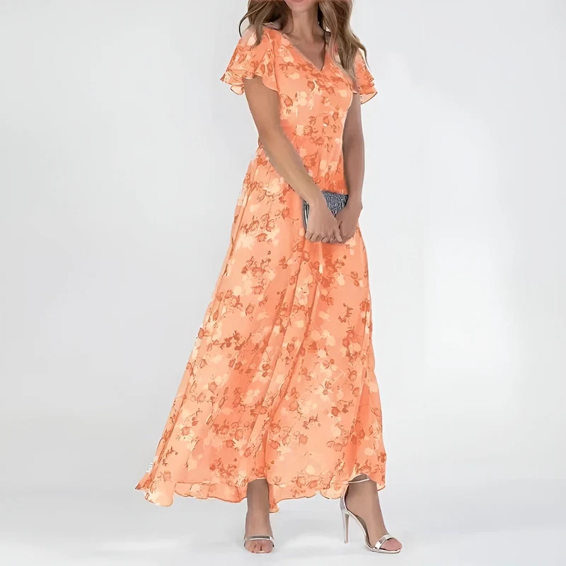 Alessia | Elegant blommig långklänning