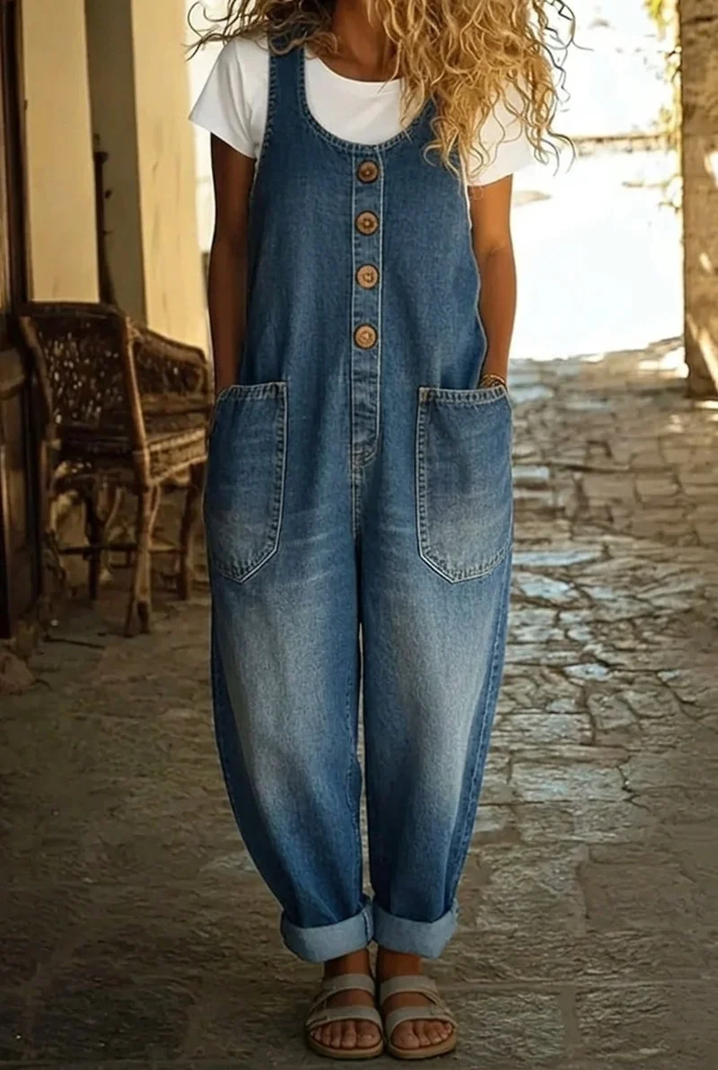 Lenna – Klänning i vintage bomullsdenim
