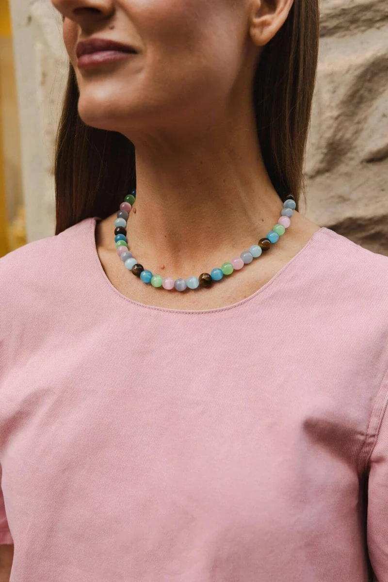 Molly&My Jewellery x Julie Elsebeth - Øjne I Nakken Halskæde - Forsølvet