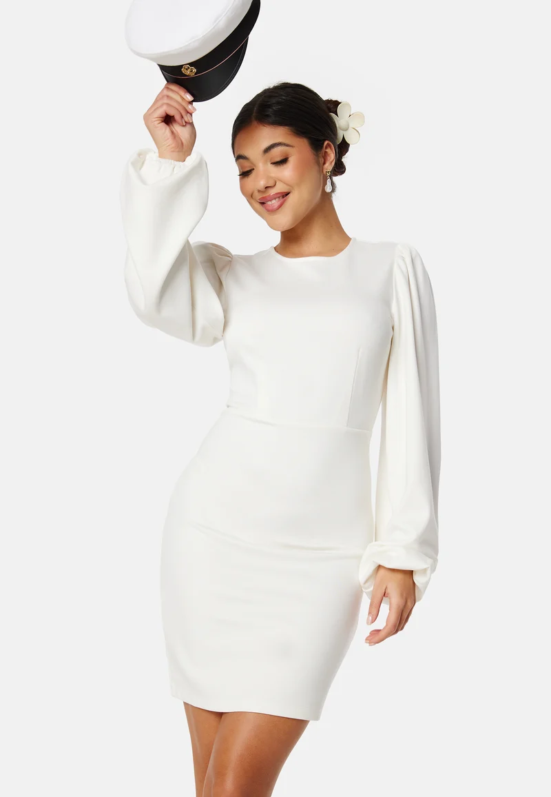 Balloon Sleeve Short Dress
