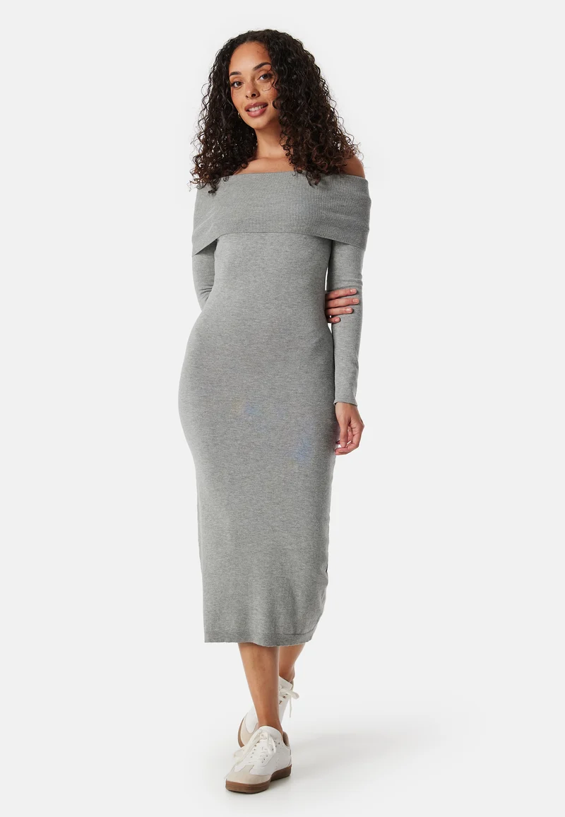 Knitted Off Shoulder Dress