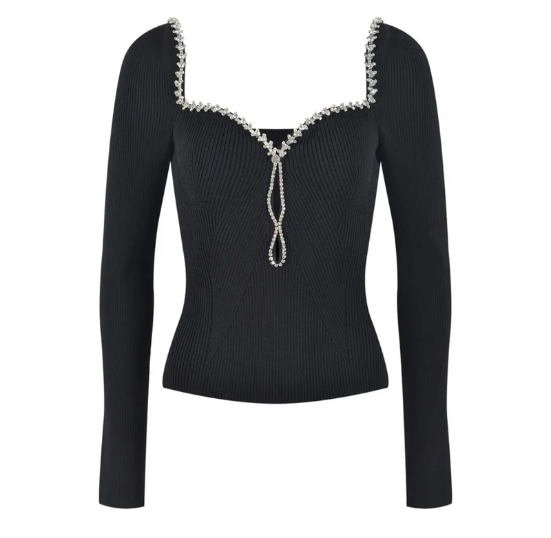 Tia Long Sleeve Wool Top