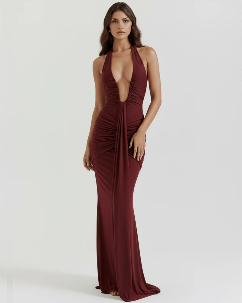 Mia | Dramatic Elegant Maxi Dress