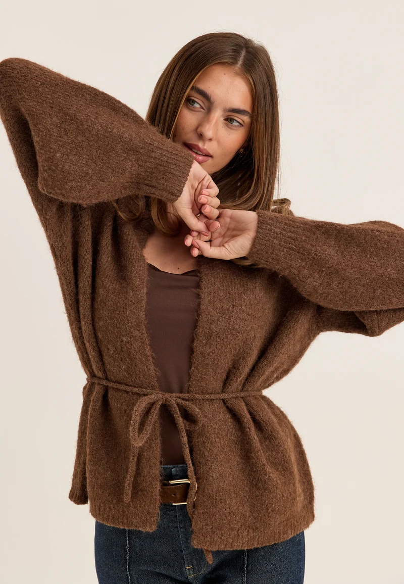 Vmberry Ls O-neck Tie Cardigan