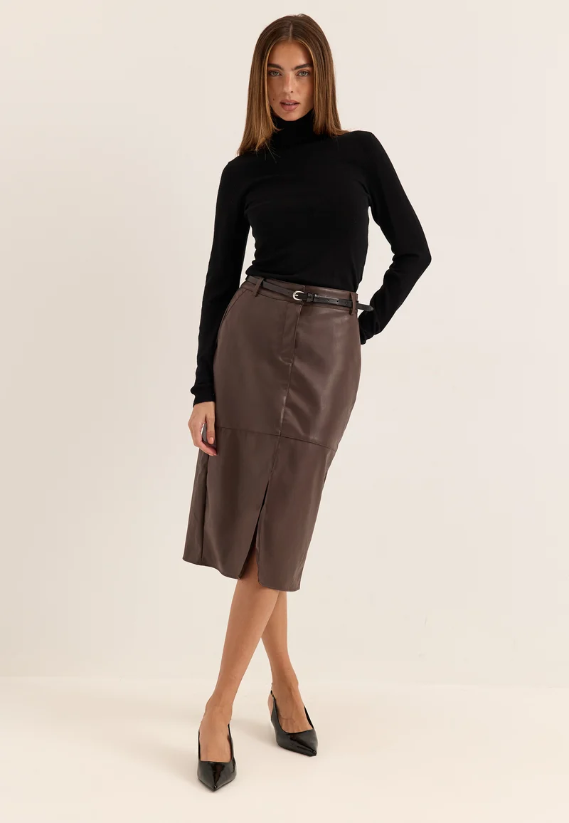 Vidagmar Hw Midi Coated Skirt