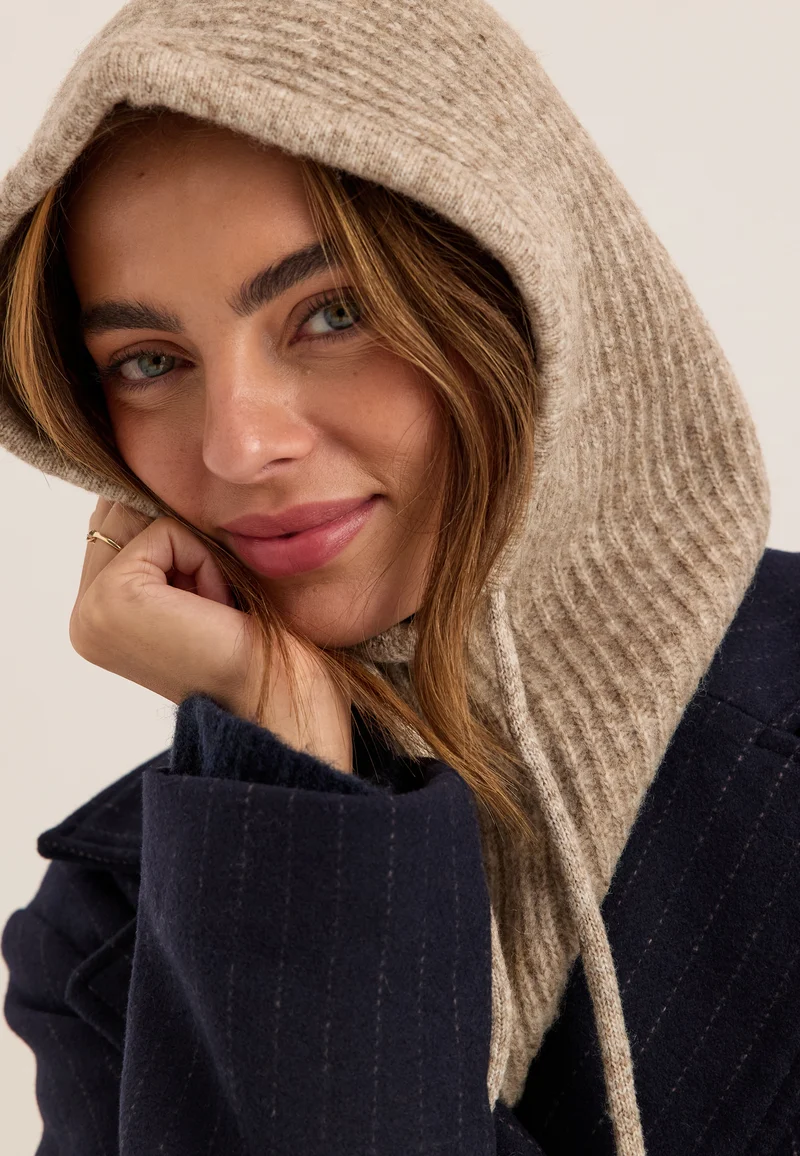 Wool Blend Knitted Balaclava