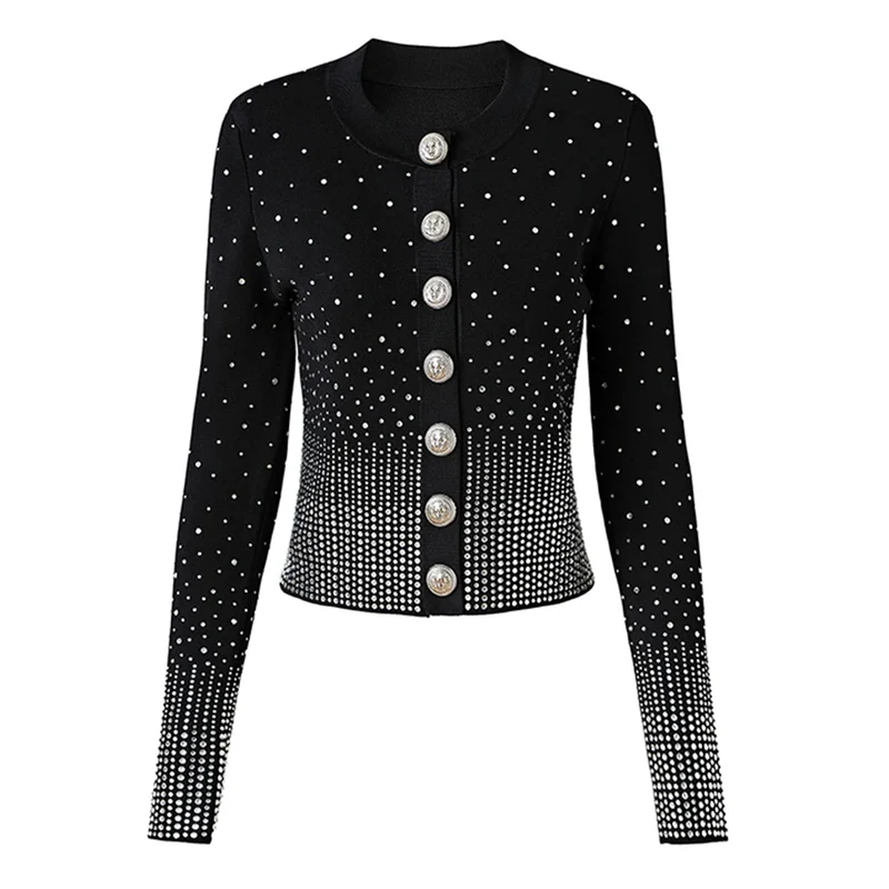 Rula Long Sleeve Wool Jeweled Sweater