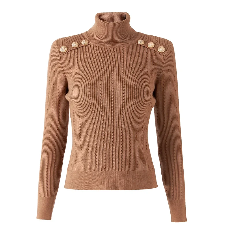 Sia Long Sleeve Wool Top in Camel