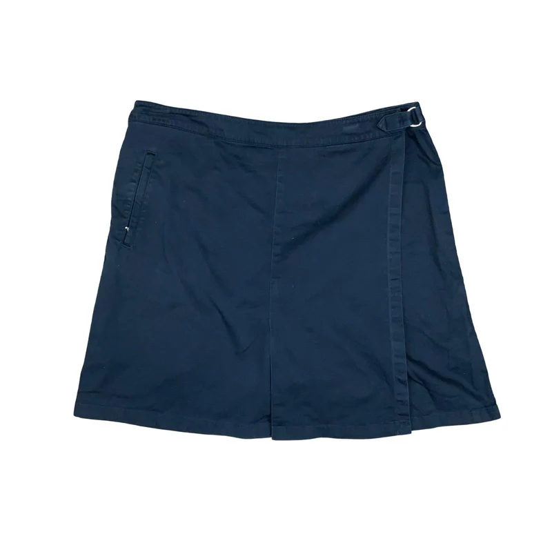 VTG 90s 'TOMMY HILFIGER' GOLF NAVY BLUE PREPPY WRAP-STYLE MINI SKORT
