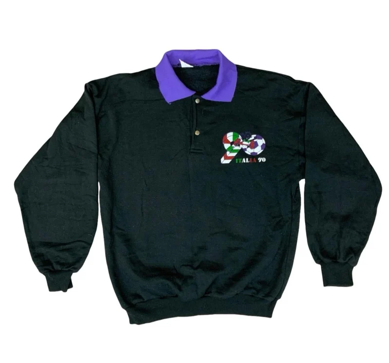 VTG 90s ITALIA 90 FOOTBALL FIFA WORLD CUP SWEATSHIRT MADE IN ITALY M
