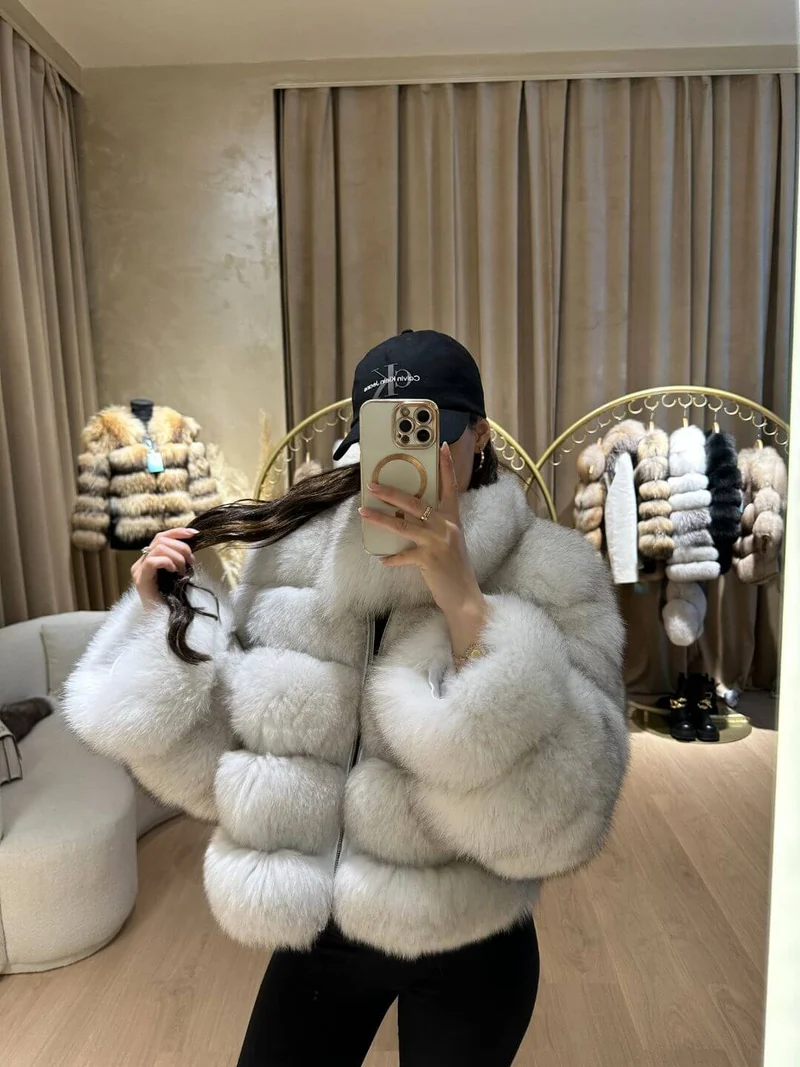 Tamara Fox Fur Genuine Leather Jacket